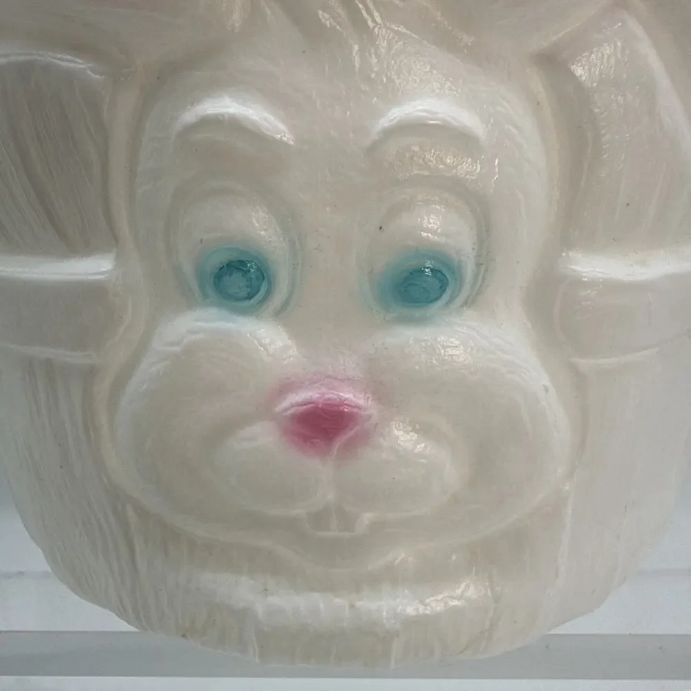Vintage Empire Plastics Easter Basket Bucket Pail Bunny Blow Mold Quick Ship⬇️